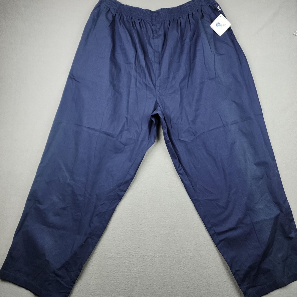 Best Medical Wear Scrub Pants Mens 5X Blue Elastic Waist Cotton Poly Nurse NWT